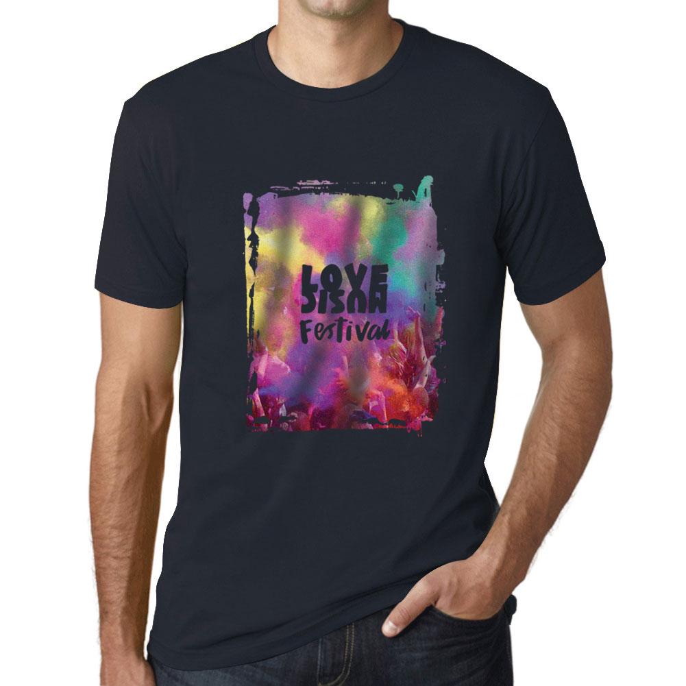 Ultrabasic Grafisch T-shirt voor heren Love Music Festival Navy