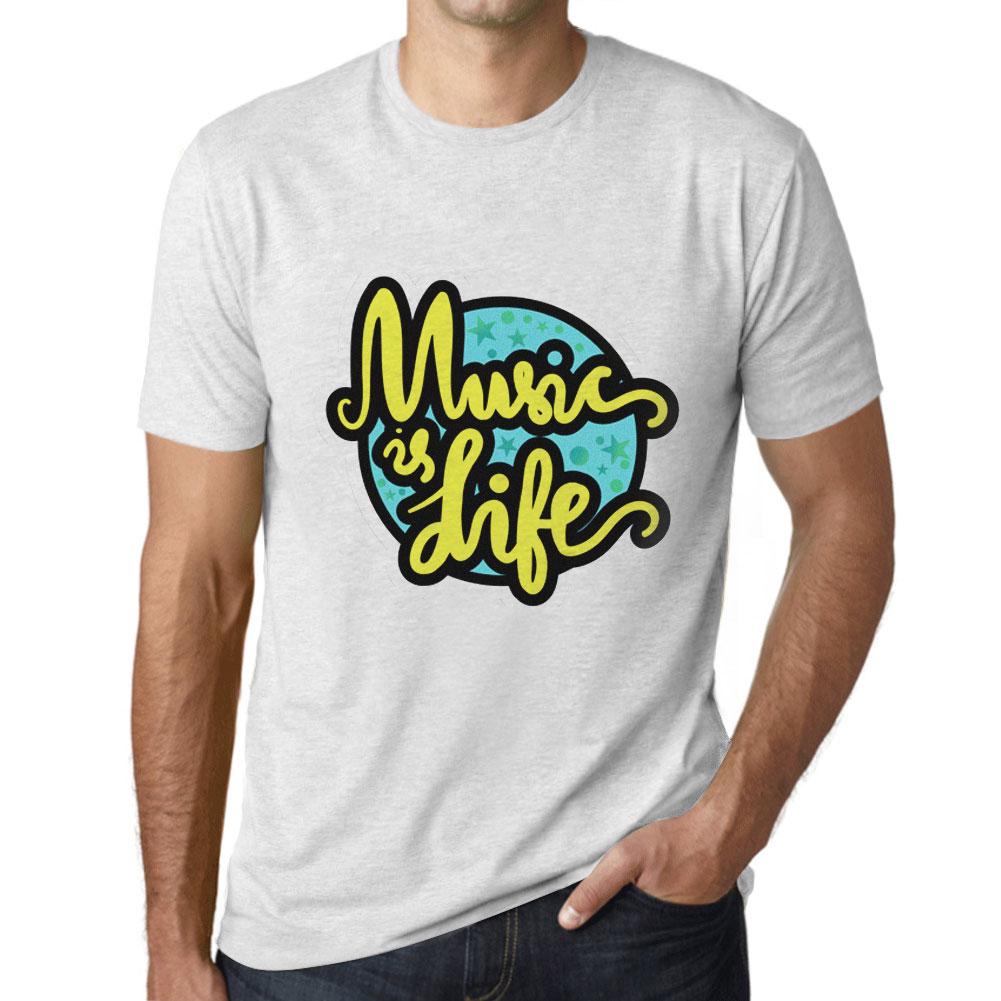 Ultrabasic Grafisch T-shirt voor heren Music is Life Vintage Wit