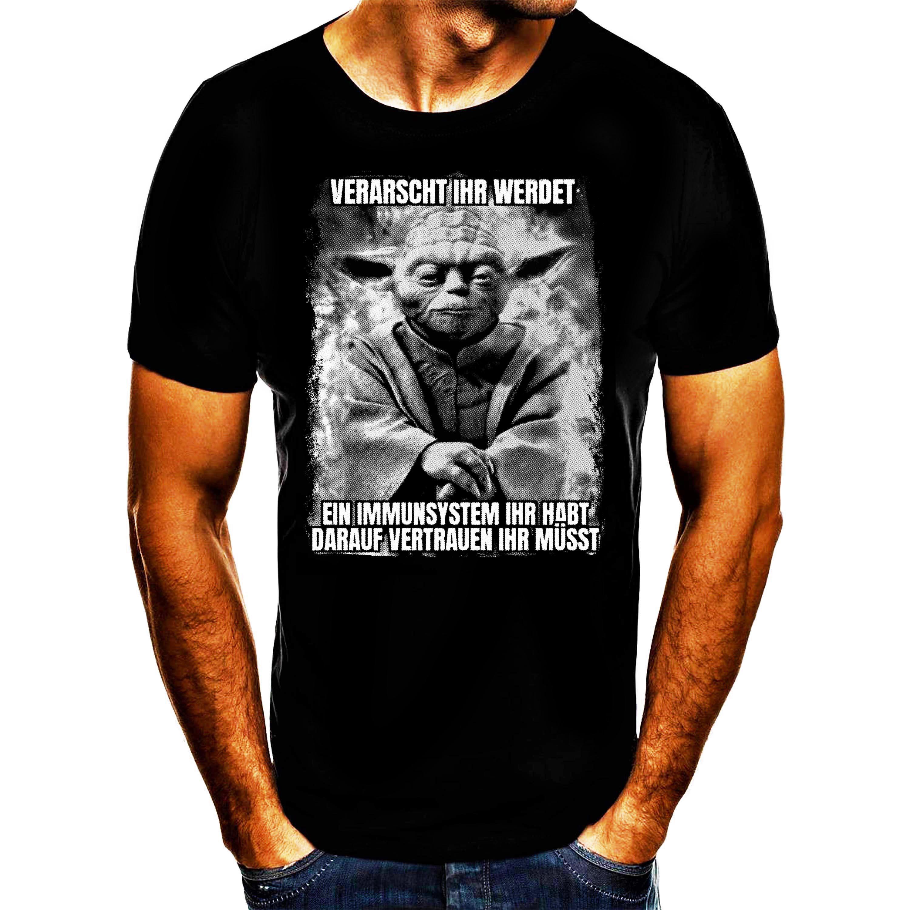 Shirtbude niet-gevaccineerd vaccin yoda tshirt