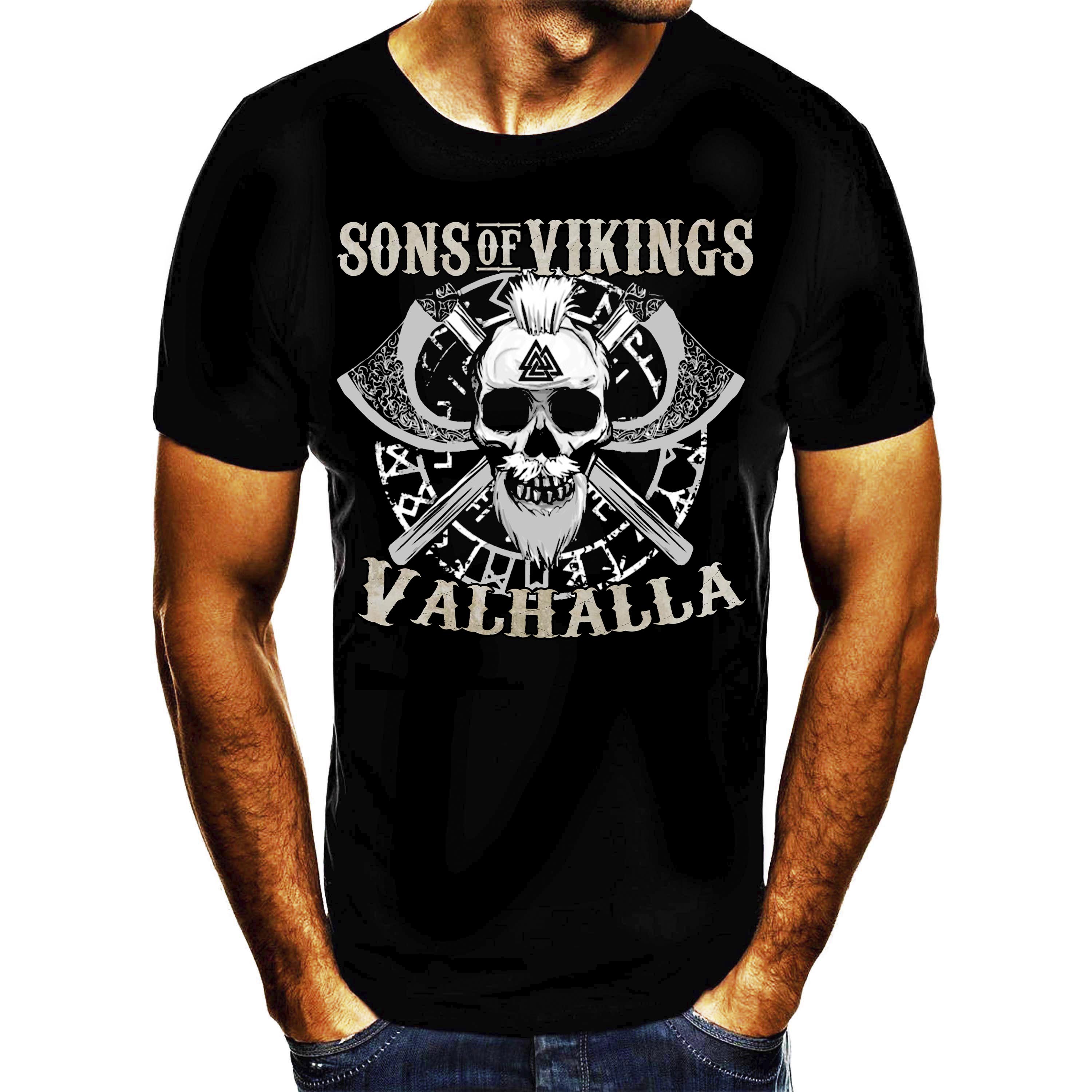 Shirtbude Vikingen Valhalla Odin Germaans, Viking, Bloed Viking Odin Tshirt T-shirt