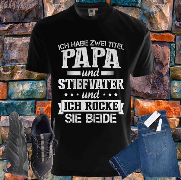 Shirtbude heren t-shirt met papa-stiefvaderprint