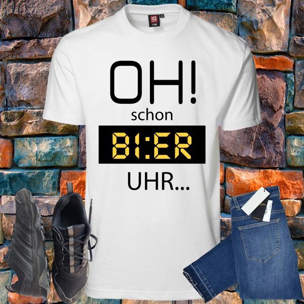 Shirtbude zeit für bier uhr männertag herrentag vatertag print tshirt