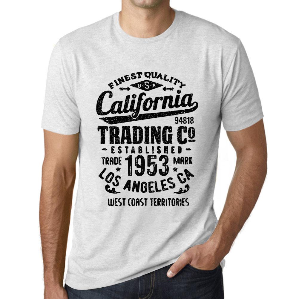 Ultrabasic Heren Vintage T-shirt Grafisch T-shirt California Trading 1953 Vintage Wit