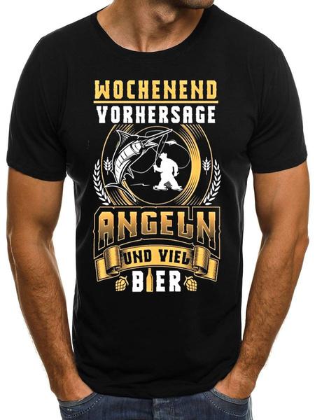 Shirtbude vissen bier alcohol feest vieren weekend vrienden vrienden partner print t-shirt