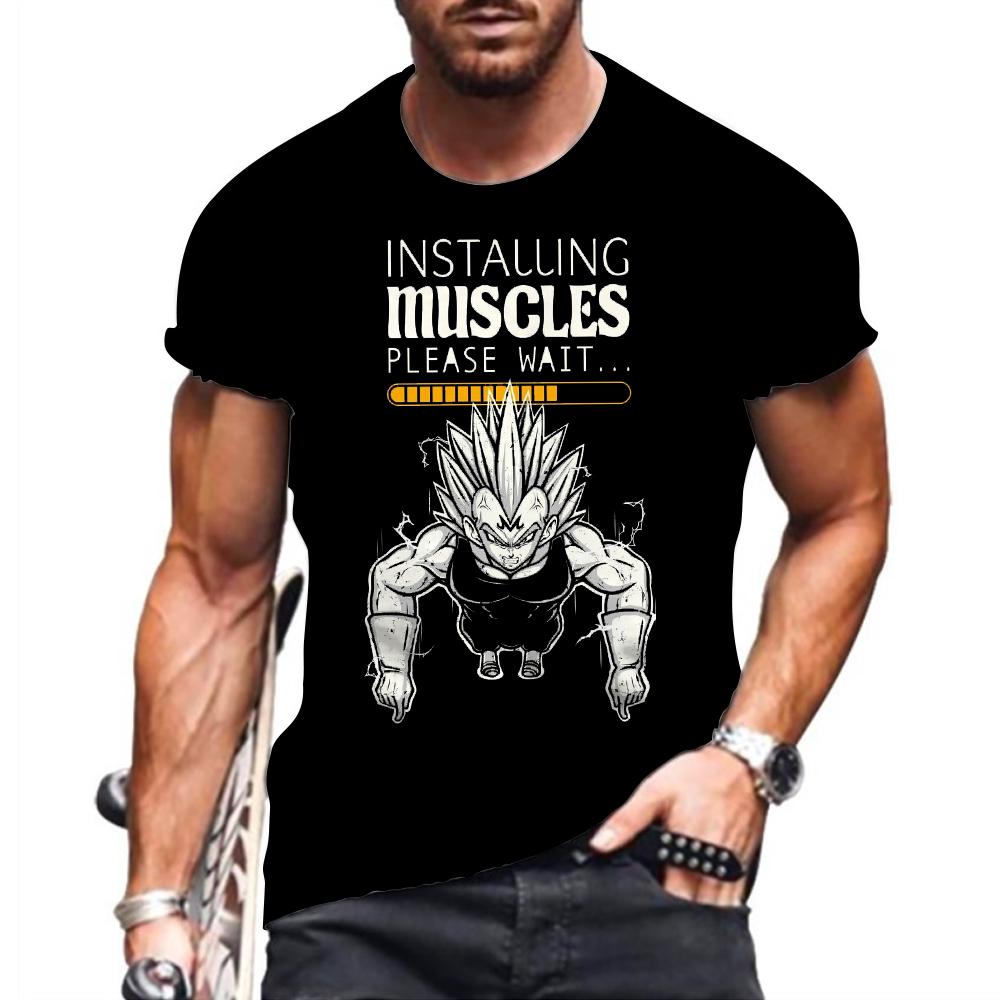 Baibao QIQI Z High Street Vegeta Grappige T-shirts Goku Gym T-shirt Man Y2k Kleding Harajuku Stijl Anime Zomer 3D Print Streetwear