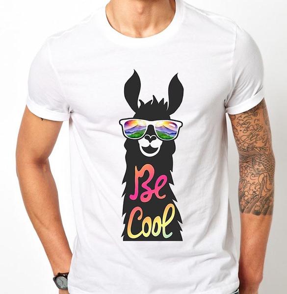 Shirtbude lama be cool t-shirt met komische print