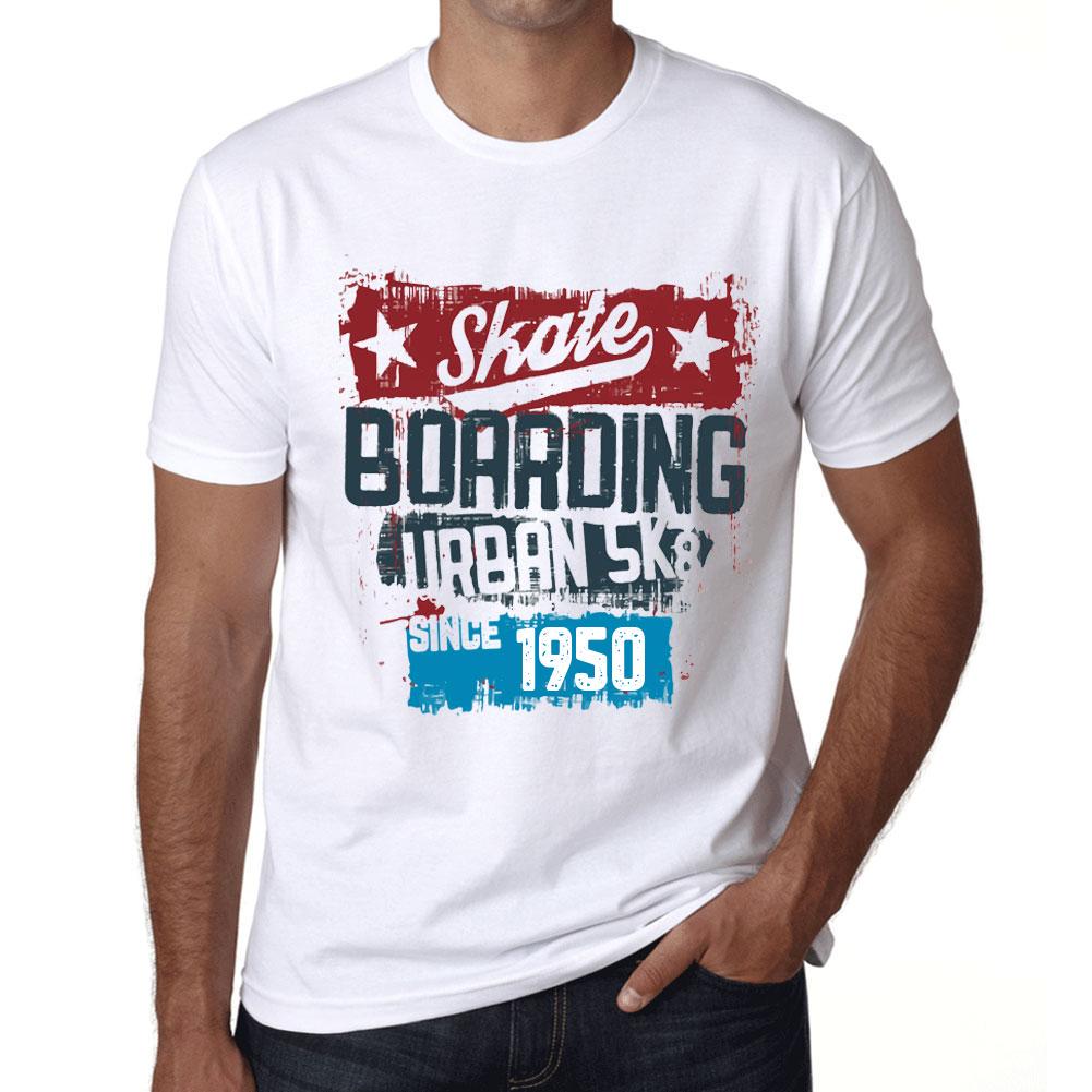 Ultrabasic Vintage T-shirt voor heren Grafisch T-shirt Urban Skate Sinds 1950 Wit