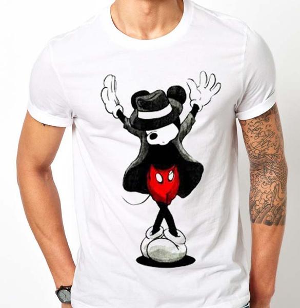 Shirtbude michael jackson beat it move mickey maus mouse comic print tshirt