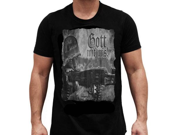 Shirtbude Gott mit uns Soldat Totenkopf Skull Scull Shirt