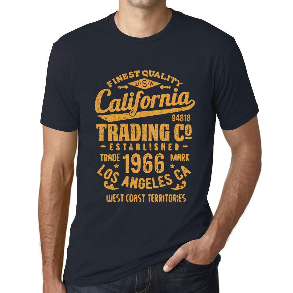 Ultrabasic Heren Vintage T-shirt Grafisch T-shirt California Trading 1966 Navy