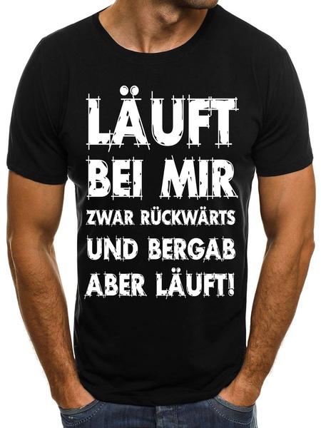 Shirtbude Läuft bei mir zwar bergab aber läuft Party Shirt Motto T-Shirt