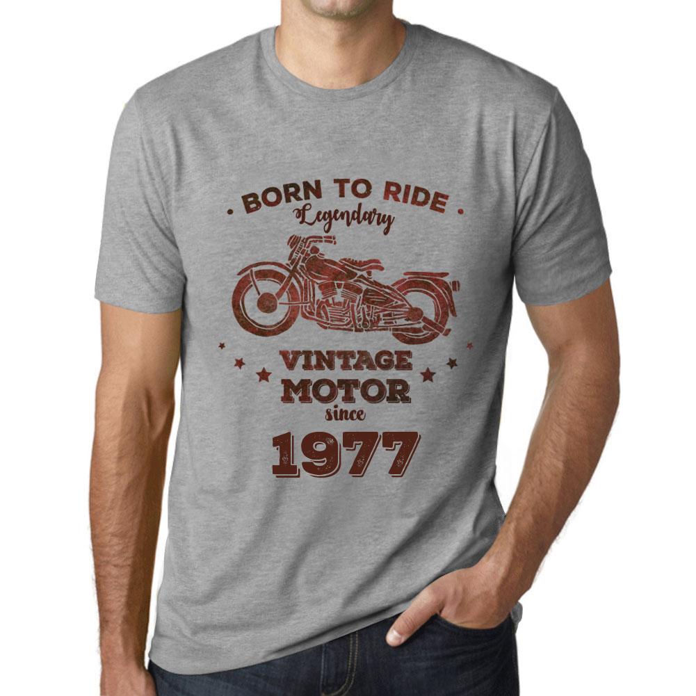 Ultrabasic Vintage T-shirt voor heren Grafisch T-shirt Easy Rider sinds 1977 Grijs gemêleerd