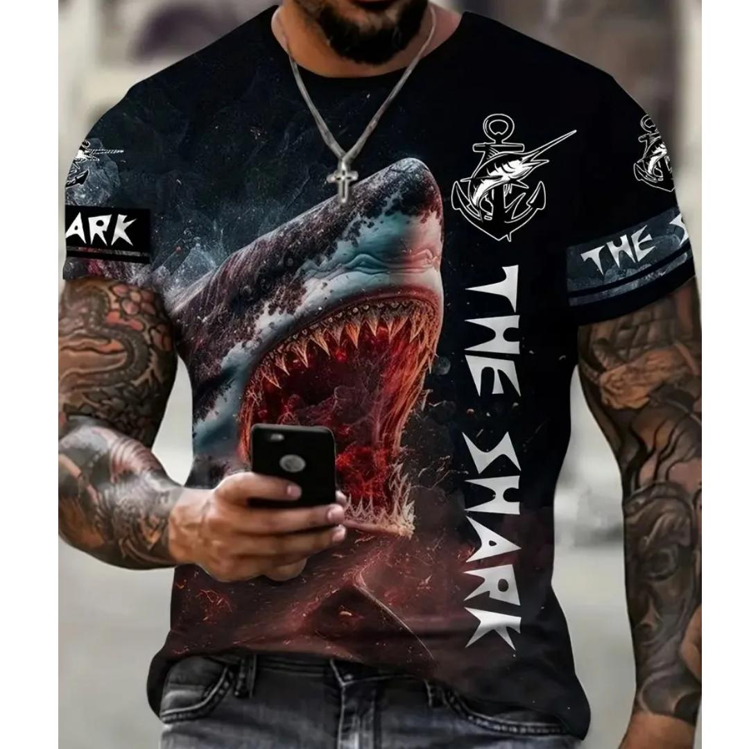 ETST WENDY 05 2024 Heren T-shirts Vintage Shark T-shirts Oversized Kleding Zomer Korte Mouw Tops Street Boy Tees Pullover Heren Shirts