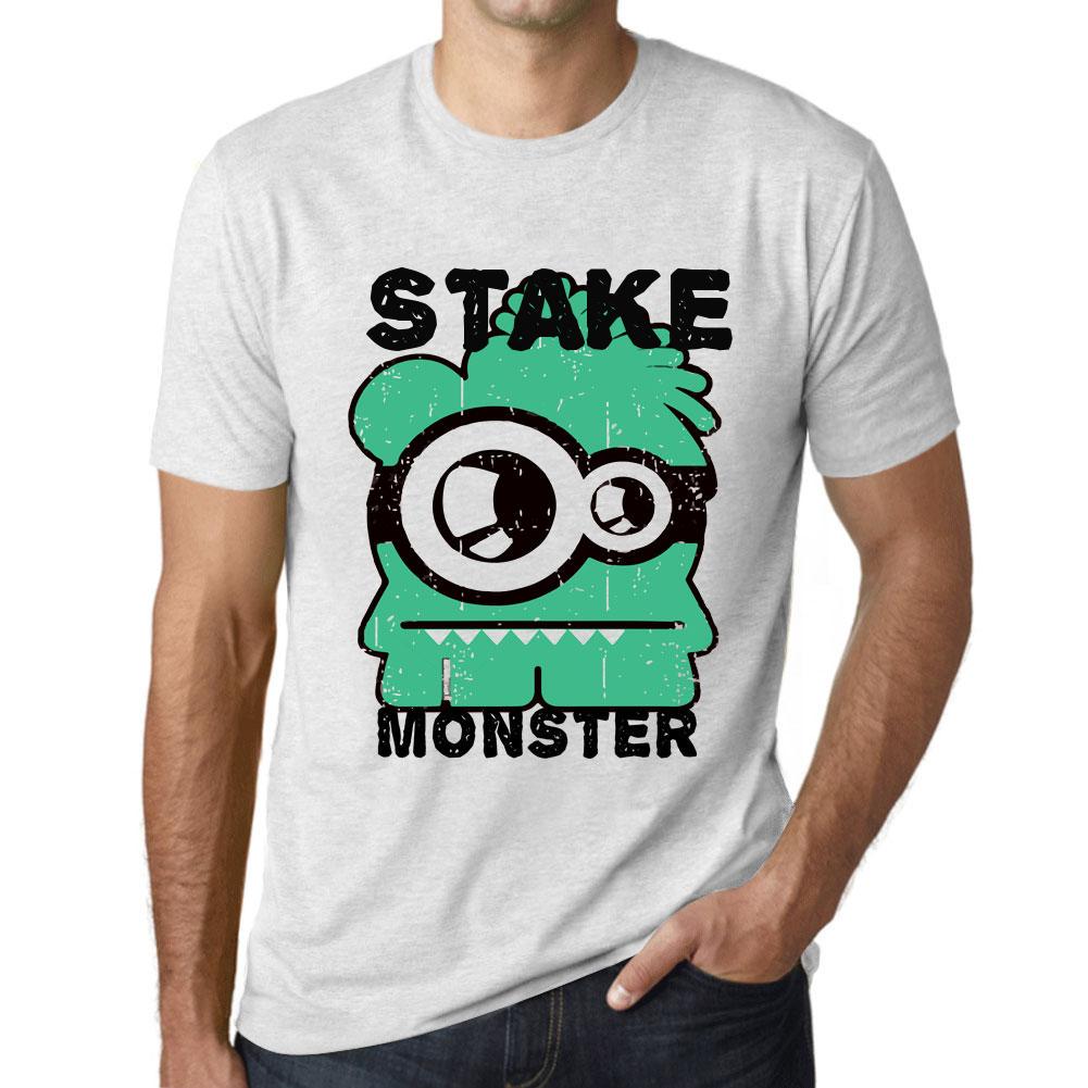 Ultrabasic Vintage T-shirt voor heren Grafisch T-shirt Stake Monster Vintage Wit