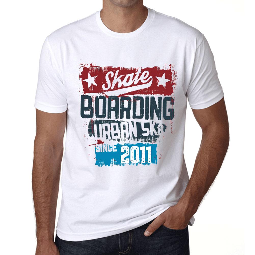 Ultrabasic Vintage T-shirt voor heren Grafisch T-shirt Urban Skate Sinds 2011 Wit