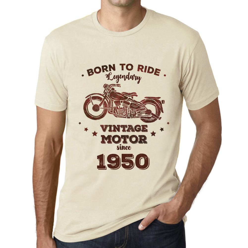 Ultrabasic Vintage T-shirt voor heren Grafisch T-shirt Easy Rider sinds 1950 Naturel