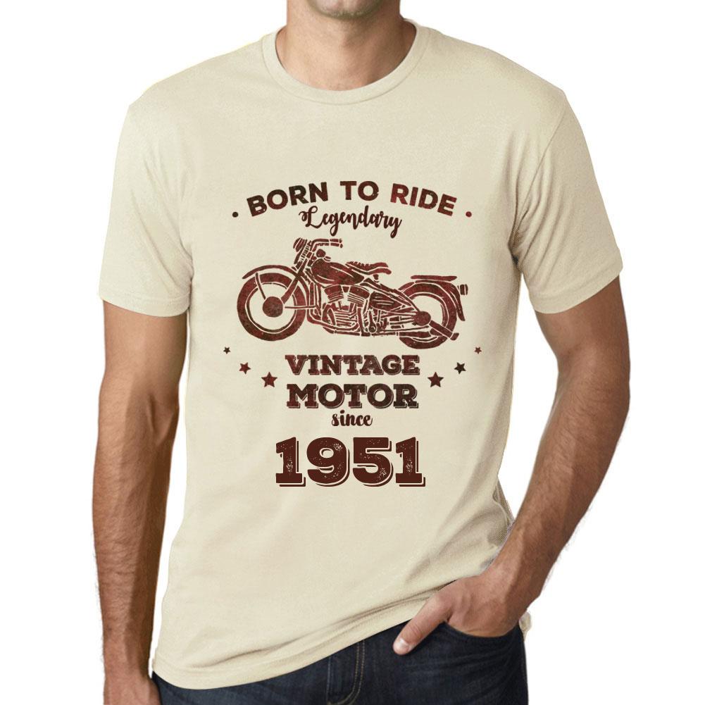 Ultrabasic Vintage T-shirt voor heren Grafisch T-shirt Easy Rider sinds 1951 Naturel