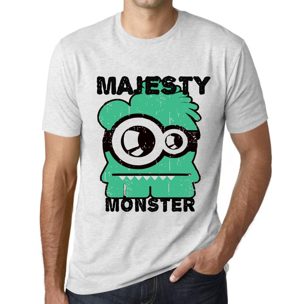 Ultrabasic Heren Vintage T-shirt Grafisch T-shirt Majesteit Monster Vintage Wit