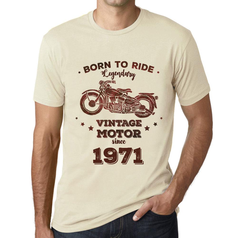 Ultrabasic Vintage T-shirt voor heren Grafisch T-shirt Easy Rider sinds 1971 Naturel