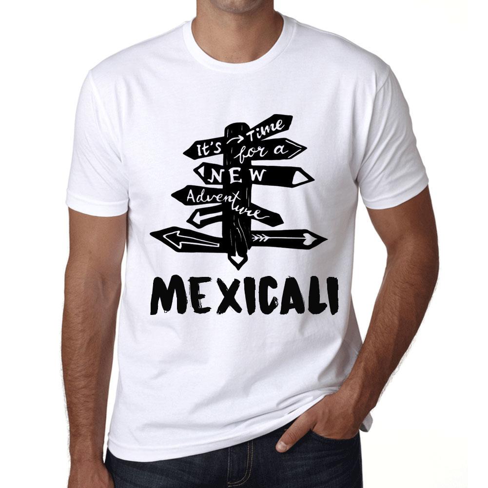 Ultrabasic Vintage T-shirt voor heren Grafisch T-shirt Tijd voor nieuwe avonturen Mexicali Wit