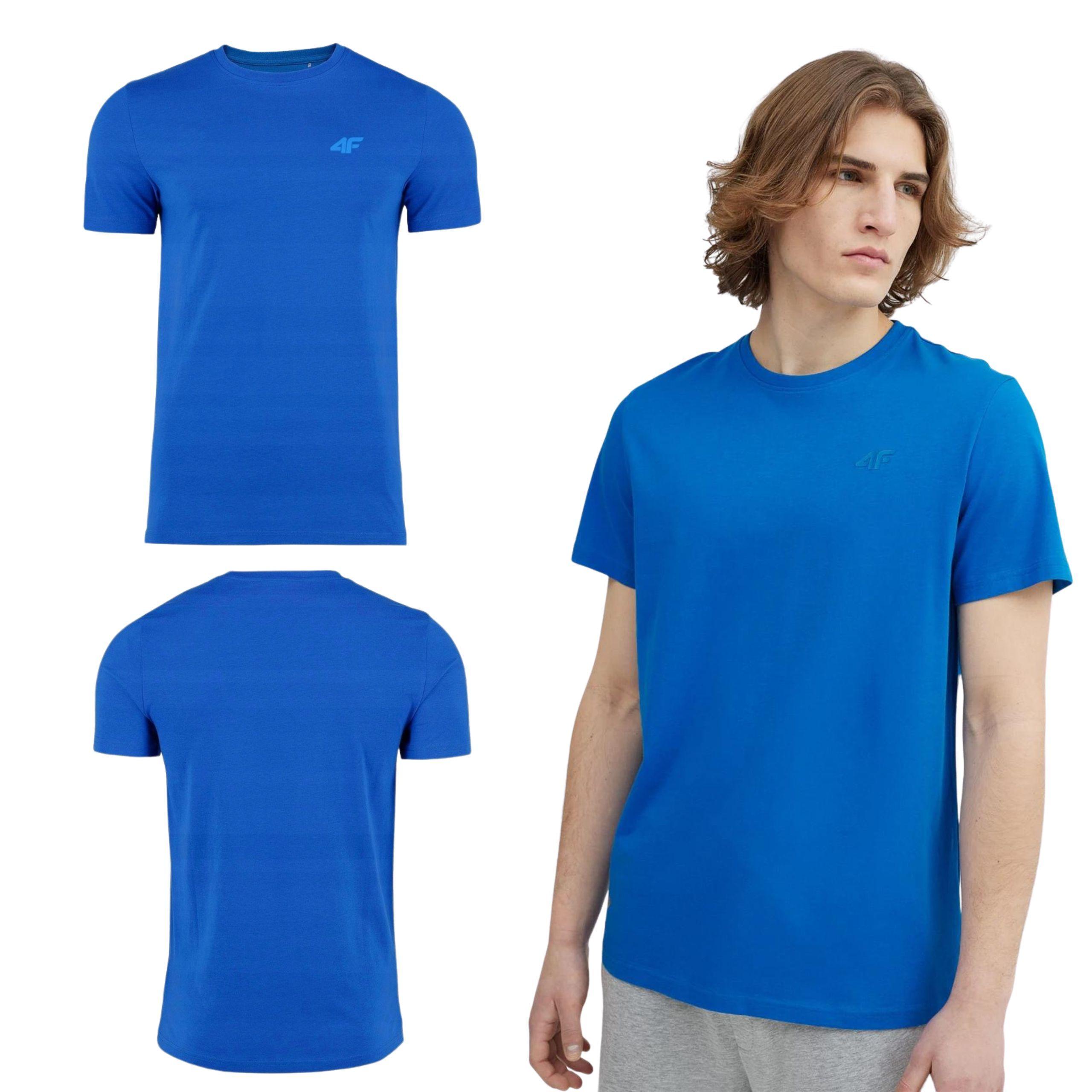 4F Men's  Blue T-Shirt SS23TTSHM536 size M