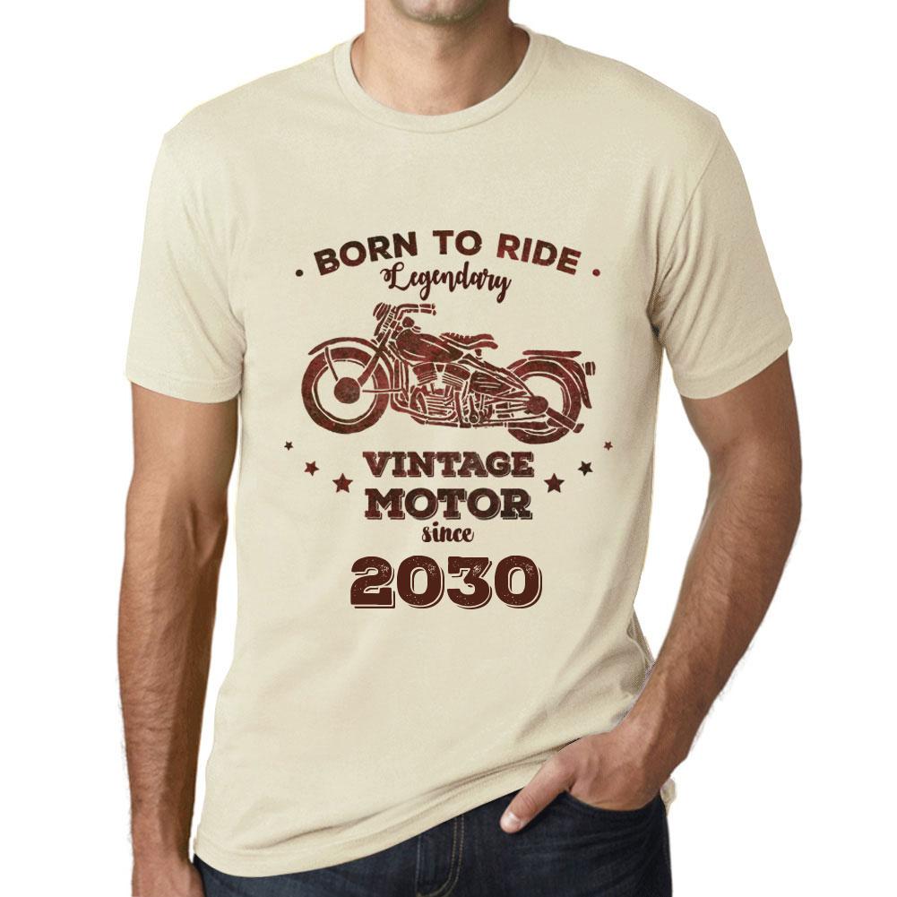 Ultrabasic Vintage T-shirt voor heren Grafisch T-shirt Easy Rider Since 2030 Naturel