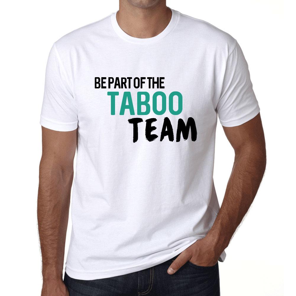 Ultrabasic Vintage T-shirt voor heren, grafisch T-shirt, maak deel uit van het Taboo-team, wit