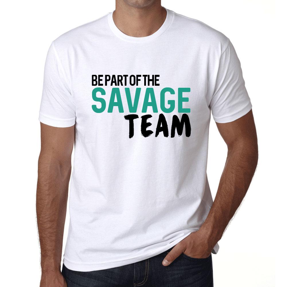 Ultrabasic Heren vintage T-shirt Grafisch T-shirt Maak deel uit van het Savage Team Wit