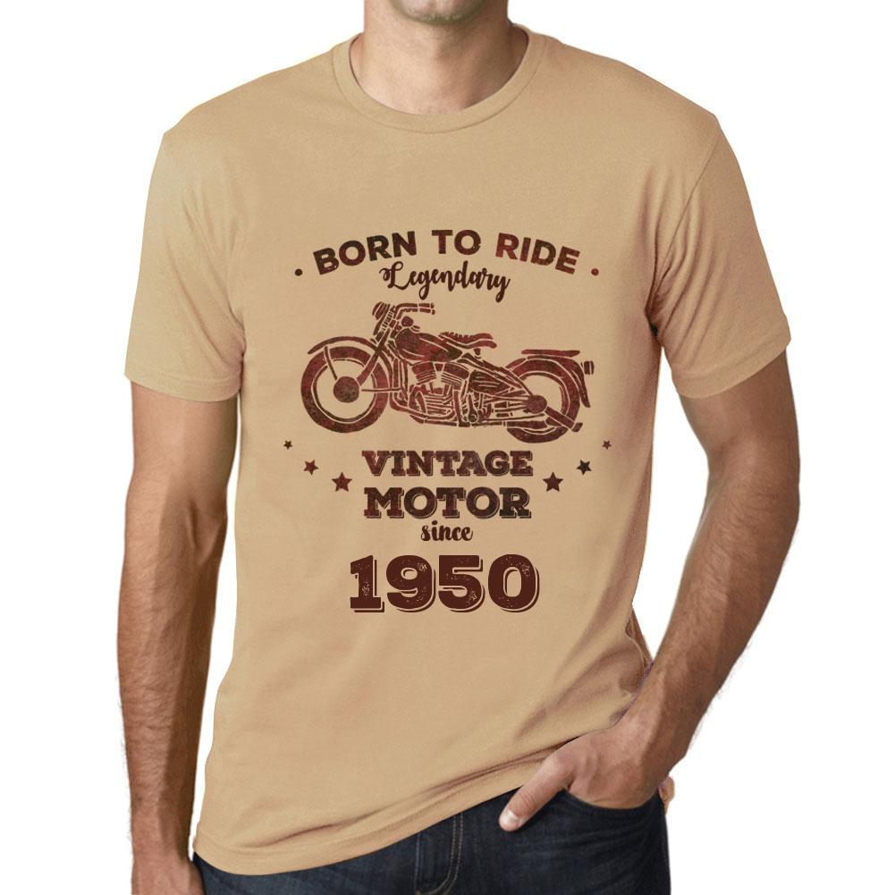 Ultrabasic Vintage T-shirt voor heren Grafisch T-shirt Easy Rider sinds 1950 Zand