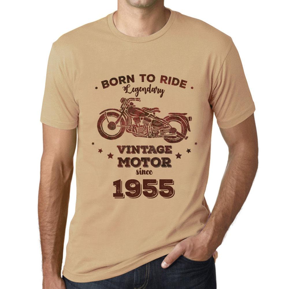 Ultrabasic Vintage T-shirt voor heren Grafisch T-shirt Easy Rider sinds 1955 Zand