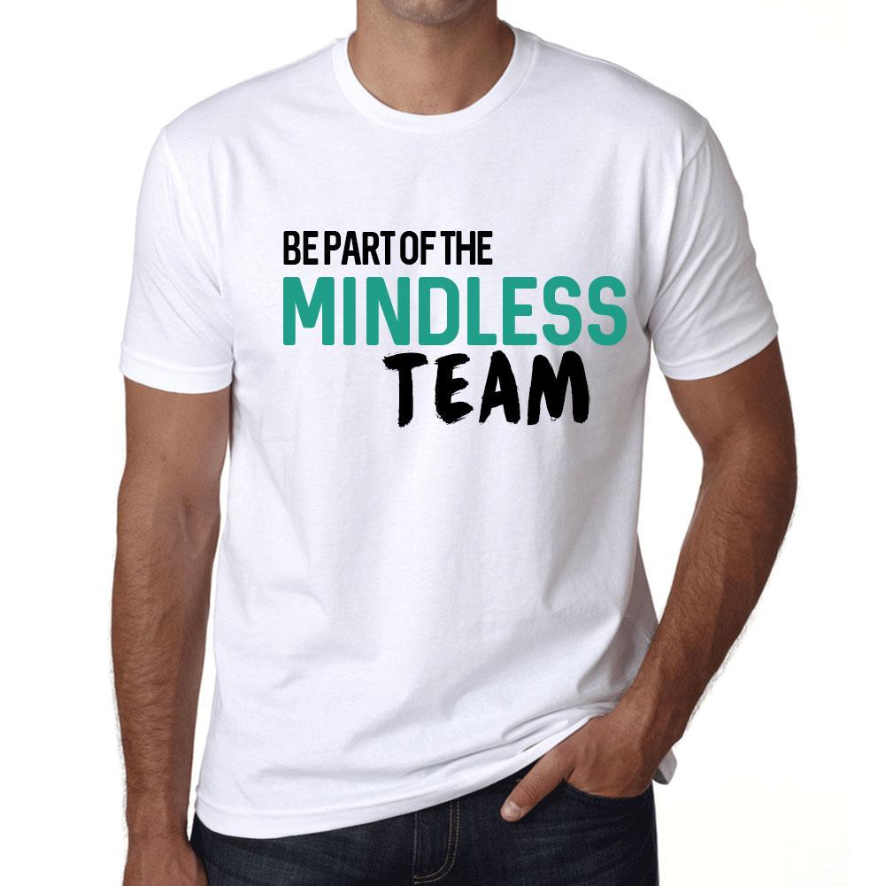 Ultrabasic Vintage T-shirt voor heren, grafisch T-shirt, maak deel uit van het Mindless Team Wit