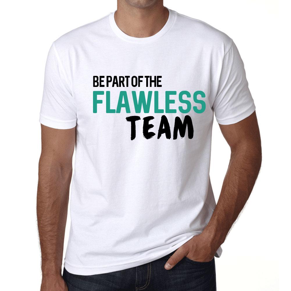 Ultrabasic Vintage T-shirt voor heren Grafisch T-shirt Maak deel uit van het Flawless Team Wit