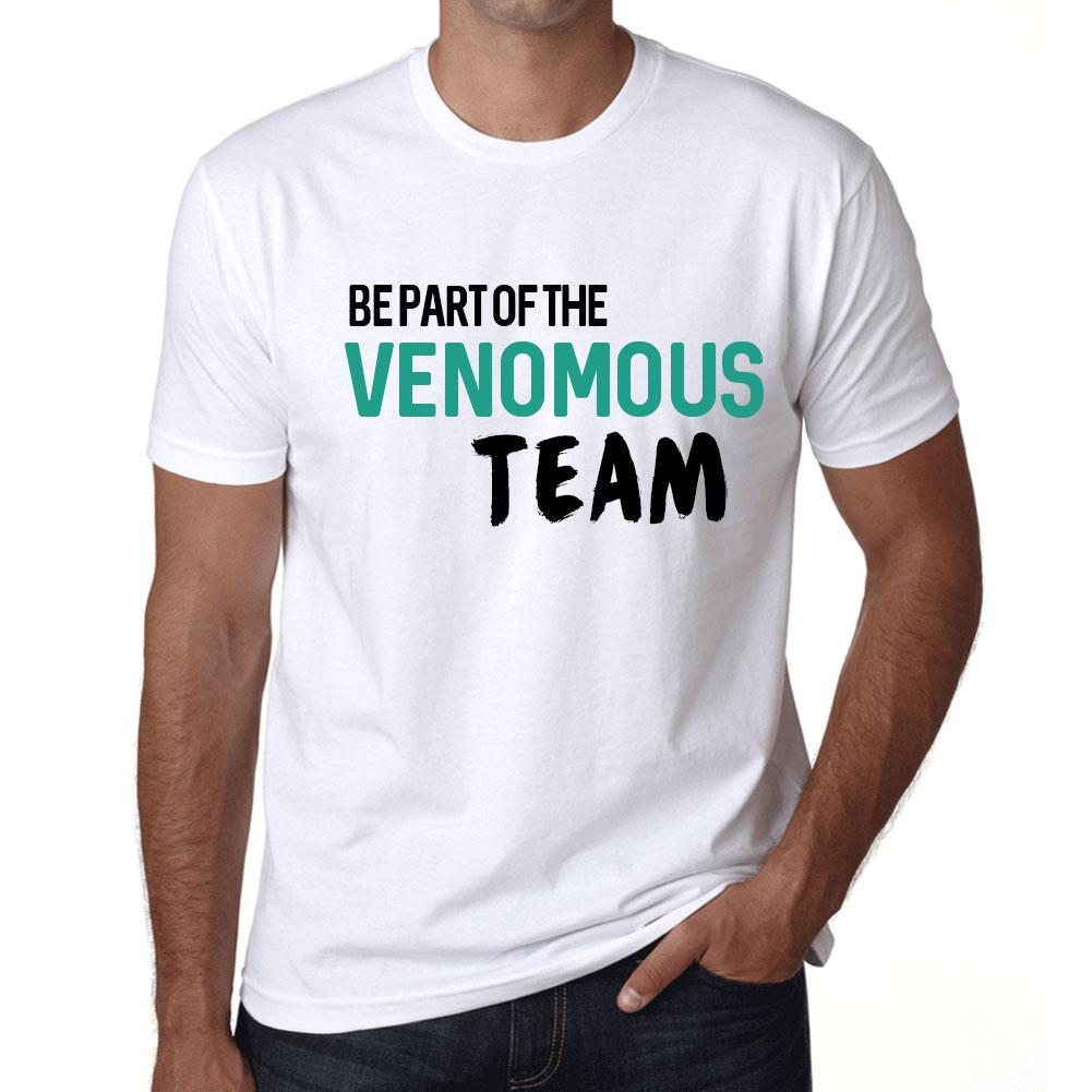 Ultrabasic Heren Vintage T-shirt Grafisch T-shirt Maak deel uit van het Venomous Team Wit