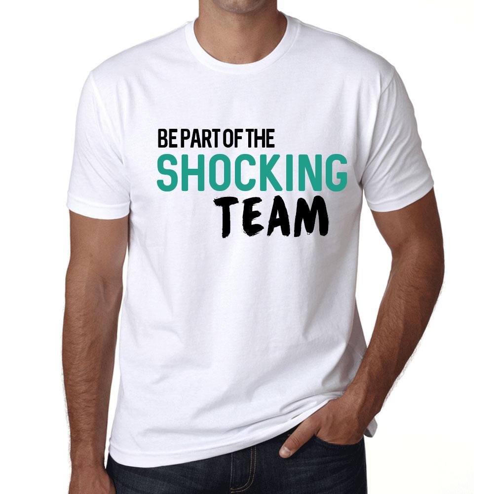 Ultrabasic Heren Vintage T-shirt Grafisch T-shirt Maak deel uit van het Shocking Team Wit