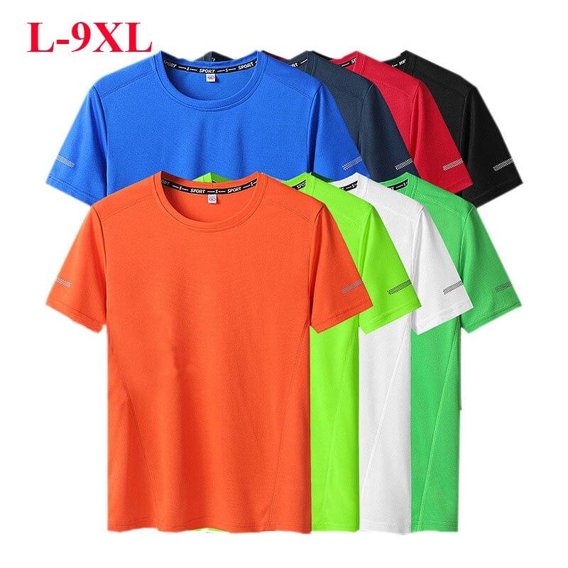 Happy Oversize T-shirt Mannen Plus Size Mannen T-shirts 7xl 8xl 9xl Grote Maat Zwart Wit Basic Zomer Tees Effen kleur Oversize Hip Hop Tops Mannelijke