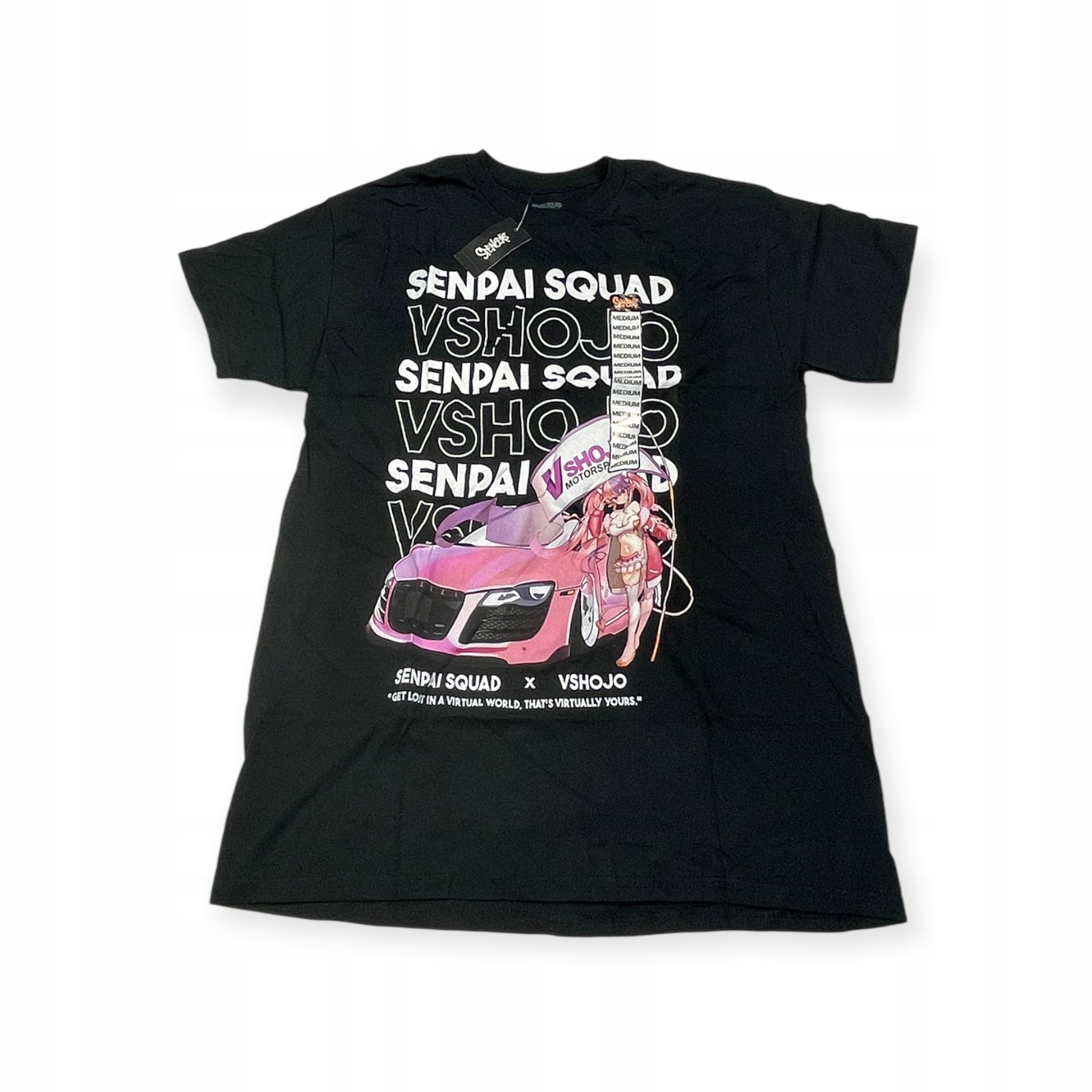 Outletup-clothes Koszulka T-shirt męska okrągły dekolt SPENCER'S SENPAI SQUAD M