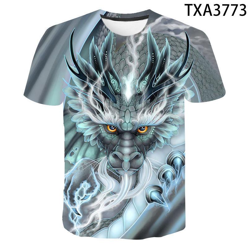 Exclusive 3D T-shirt 2022 Nieuwe Draak T-shirts 3D Gedrukt Cartoon Anime Mannen T-shirts Korte Mouw Casual Jongen Tops Cool Tees