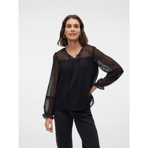 Vero Moda Shirt VMLEAH LS LACE TOP WVN GA NOOS