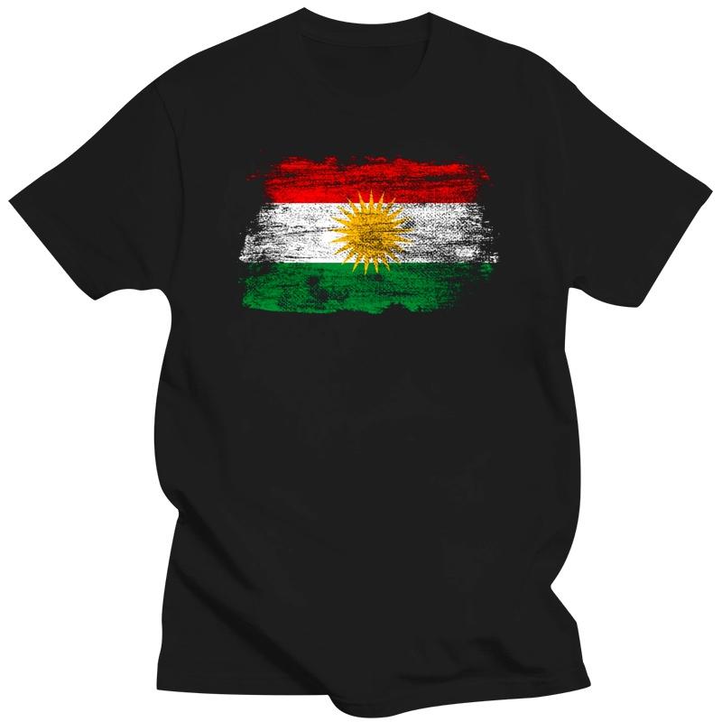 Nihao Koerdistan Natie Koerd Koerdische vlag T-shirt Creatieve Ronde Kraag Effen Kleur Grafische T-shirt Voor Mannen Tee Tops Casual foto's