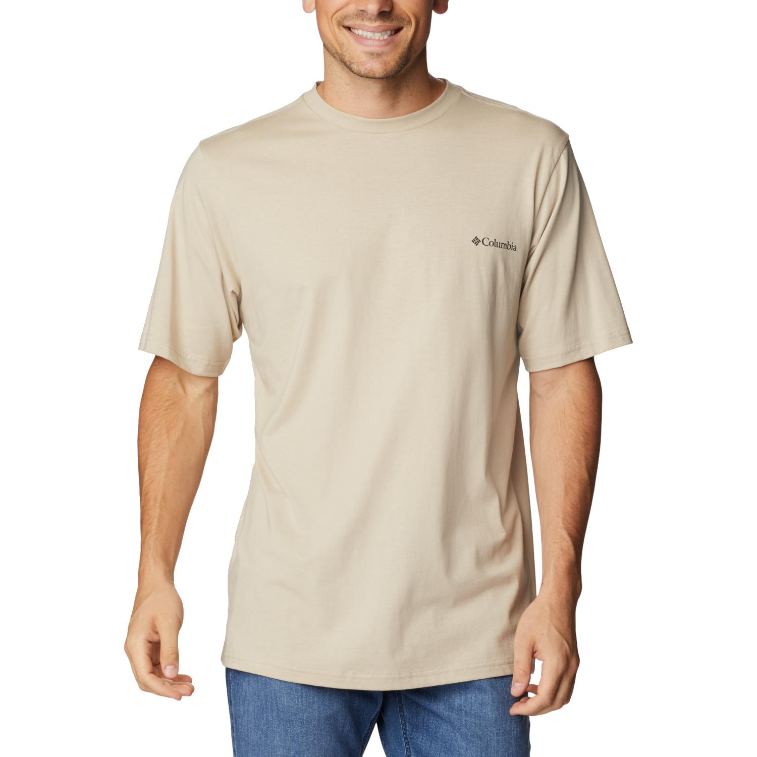 Columbia CSC Basic Logo SS Tee, beige T-shirt voor heren