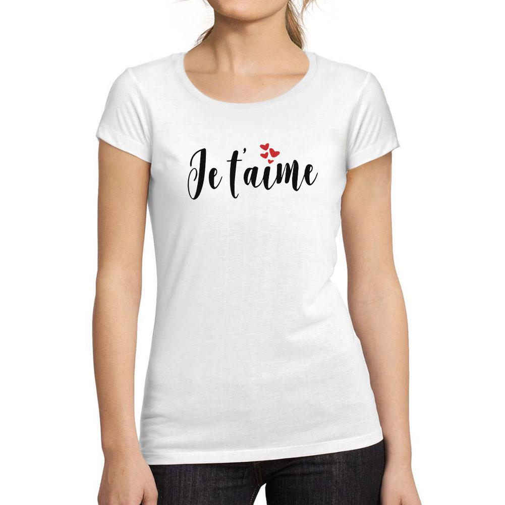 Ultrabasic  T-shirt Femme Manches Courtes Je Taime T-shirt Imprime Lettres