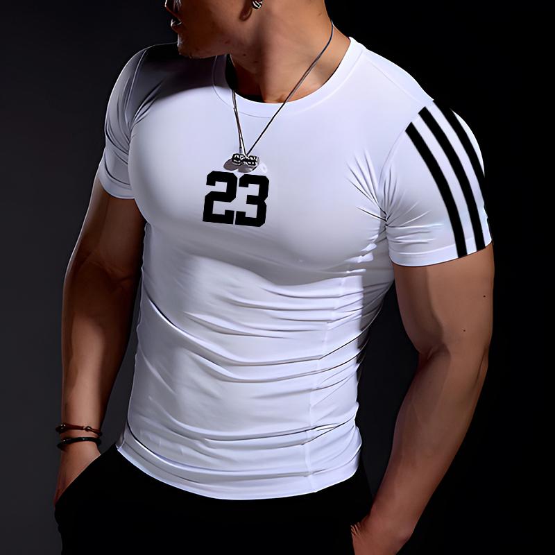 Baibao QIQI Nieuwe Mode Heren Zomer Casual Comfortabel Nauwsluitend T-shirt Sport Gym Sportkleding Sneldrogend Ademend T-shirt XXS-6XL