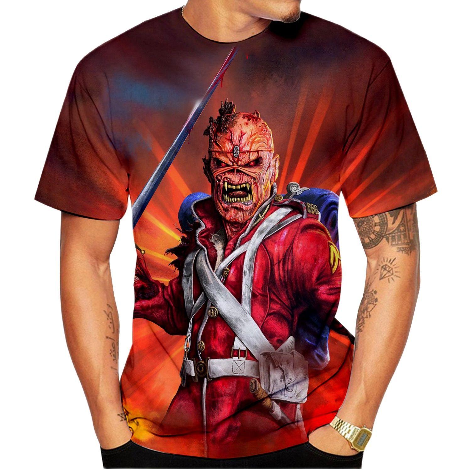 ETST WENDY 005 Klassieke Gothic Horror Schedel 3D Print T-shirt Nieuwe Mode mannen T-shirts Hiphop Streetwear Harajuku Mannen Korte mouwen Vitage Tee