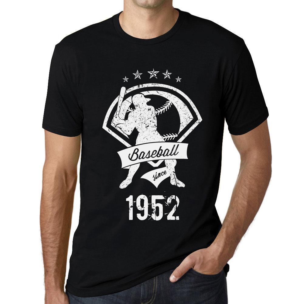 Ultrabasic Vintage T-shirt voor heren Grafisch T-shirt Honkbal sinds 1952 Diepzwarte witte tekst