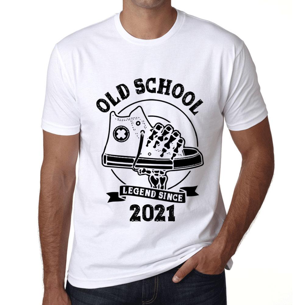 Ultrabasic Vintage T-shirt voor heren, grafisch T-shirt Old School All Star Since 2021, wit