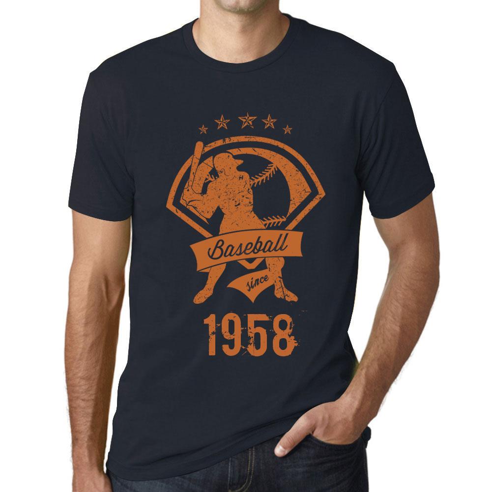 Ultrabasic Vintage T-shirt voor heren Grafisch T-shirt Honkbal sinds 1958 Marine