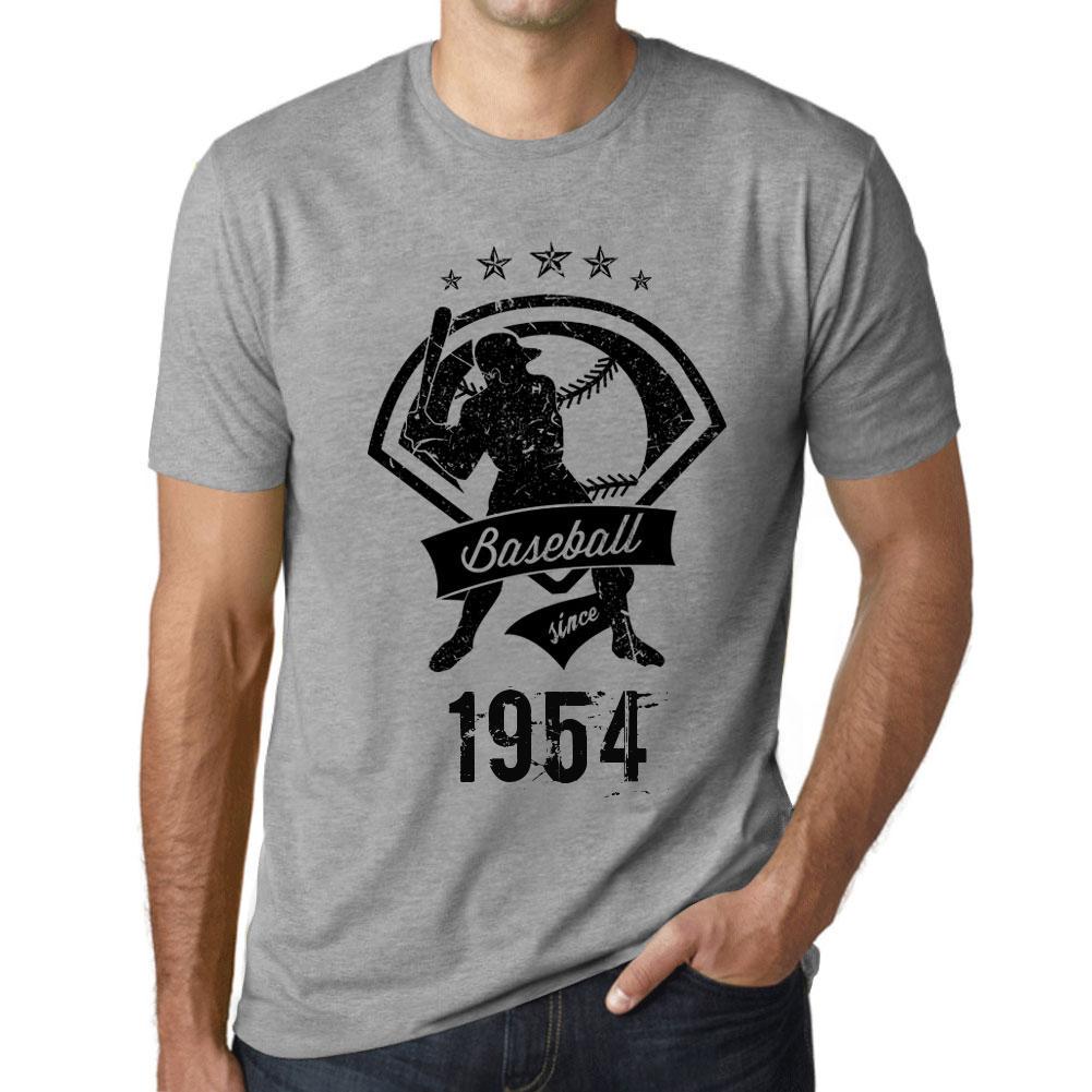 Ultrabasic Vintage T-shirt voor heren Grafisch T-shirt Honkbal sinds 1954 Grijs gemêleerd