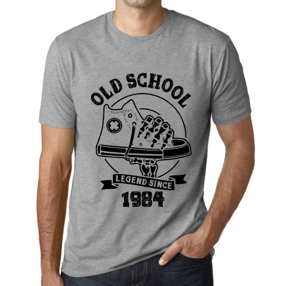 Ultrabasic Vintage T-shirt voor heren Grafisch T-shirt Old School All Star sinds 1984 Grijs gemêleerd