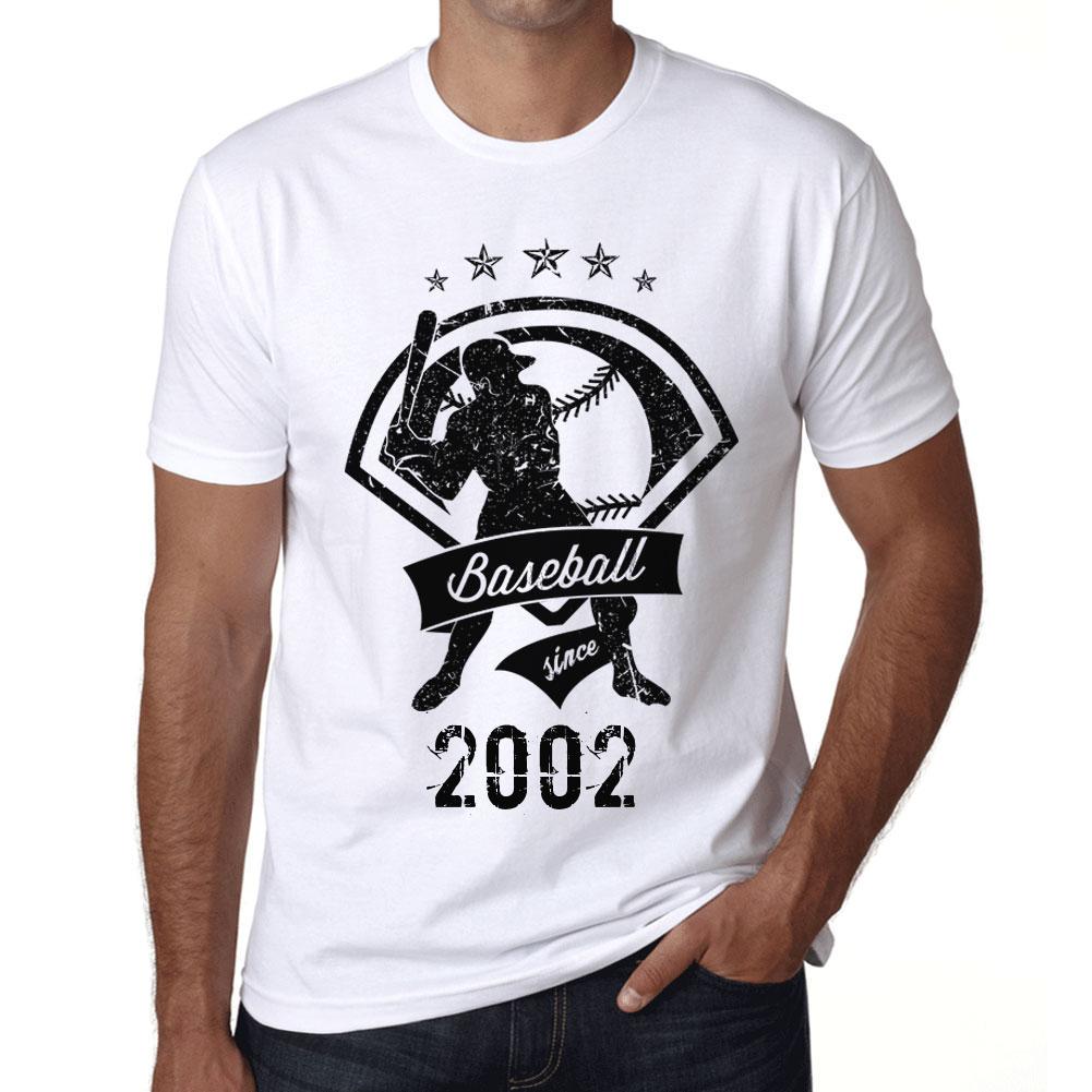 Ultrabasic Vintage T-shirt voor heren Grafisch T-shirt Honkbal sinds 2002 Wit