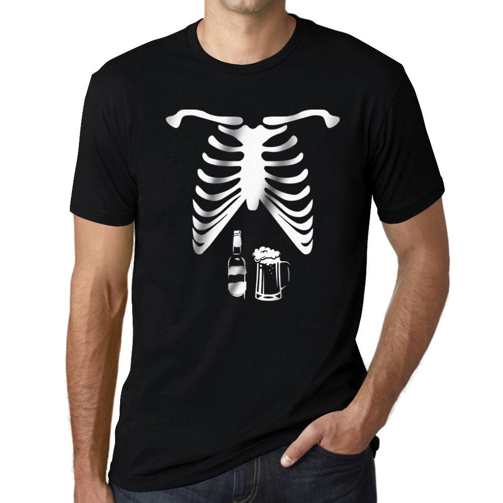 Ultrabasic  Homme T-shirt Graphique Squelette Ventre Biere X Ray Tee Shirt Cadeau de Halloween